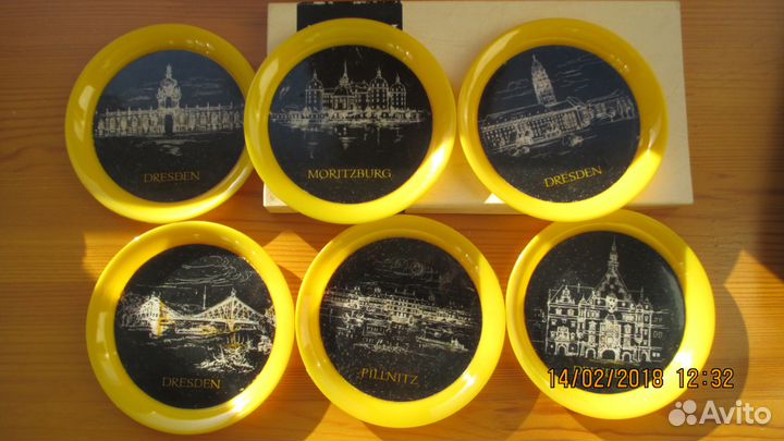 Подставки для чашек сувенирные