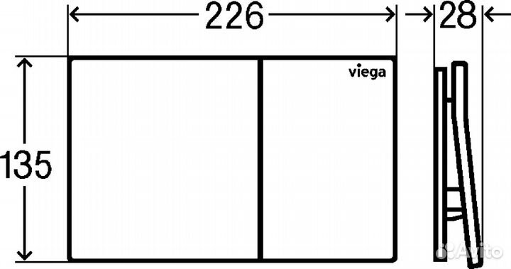 Кнопка для инсталляции для унитаза viega 773564