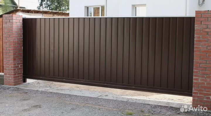 Откатные алюминиевые ворота с заполнен (Prestige)