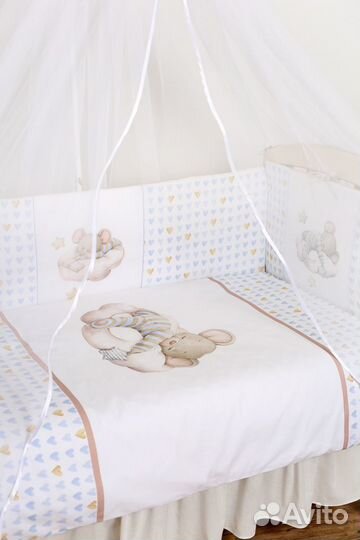 Бортики + постельное белье для детской кроватки