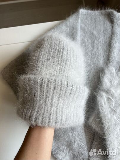Набор шапка косынка варежки из ангоры
