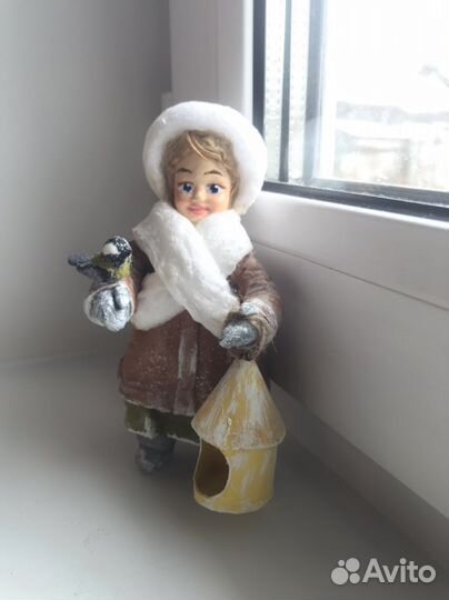 Ватная елочная игрушка