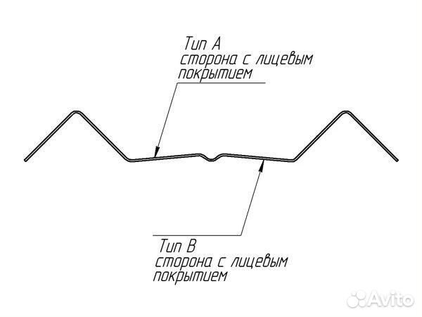 Штакетник М-образный В фигурный 0,45 PE RAL 7024 мокрый асфальт