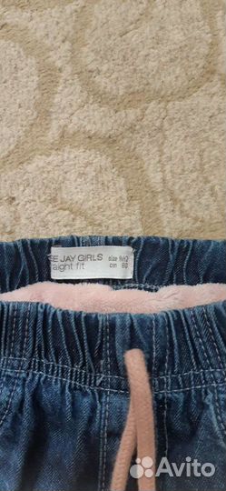 Джинсы для девочки утеплённые 80 размер
