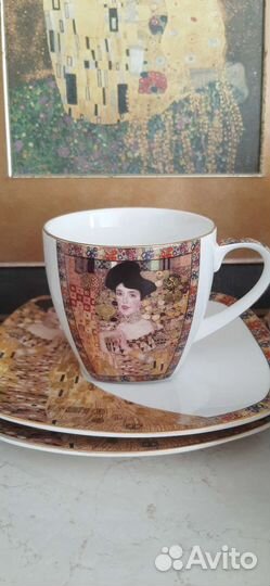 Чайно кофейный набор золотая Адель (Густав Климт)
