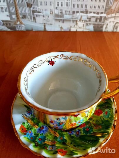 Чашка гжель автор рос.Львова