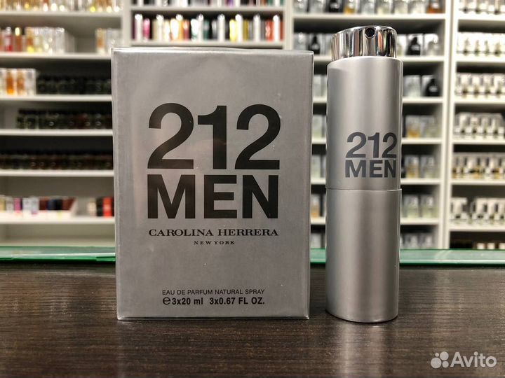 Духи мужские Carolina Herrera 212 Men 3х20 мл