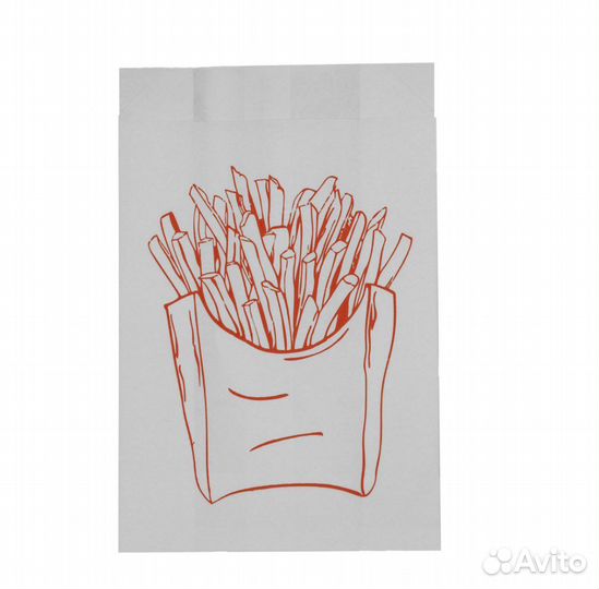 Бумажные крафт пакеты для картофеля фри