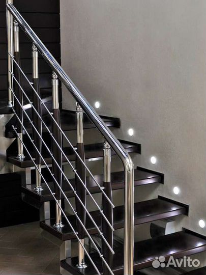Перила из нержавеющей стали со стеклом