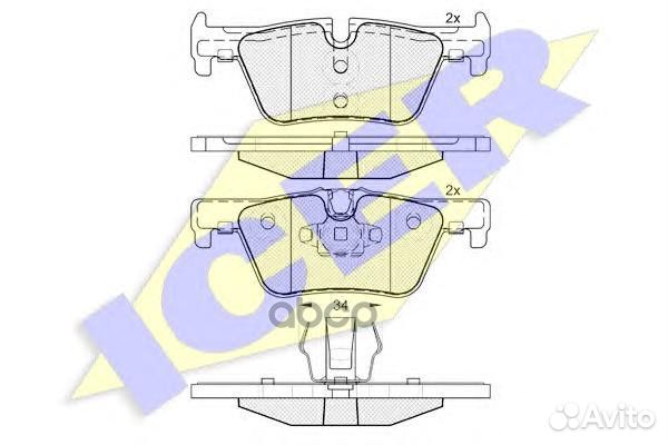 182049 колодки дисковые задние BMW 1 F20 1.6