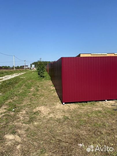 Установка заборов / забор из профлиста / заборы