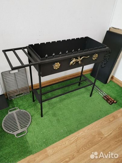 Мангал разборный 3 мм усиленный бортами от 10 лет