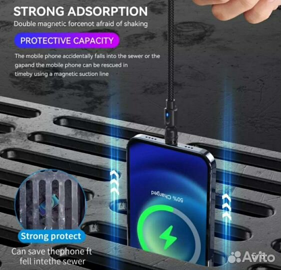 Магнитный кабель для зарядки смартфонов и др. Устр