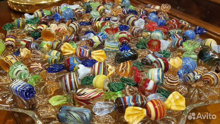 Конфеты интерьерные из цветного стекла Италия