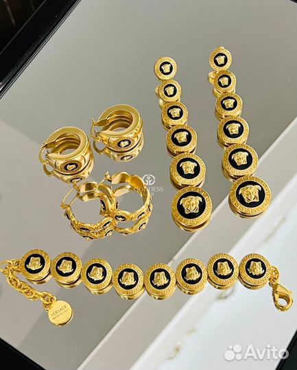 Браслет и серьги Versace премиальное качество