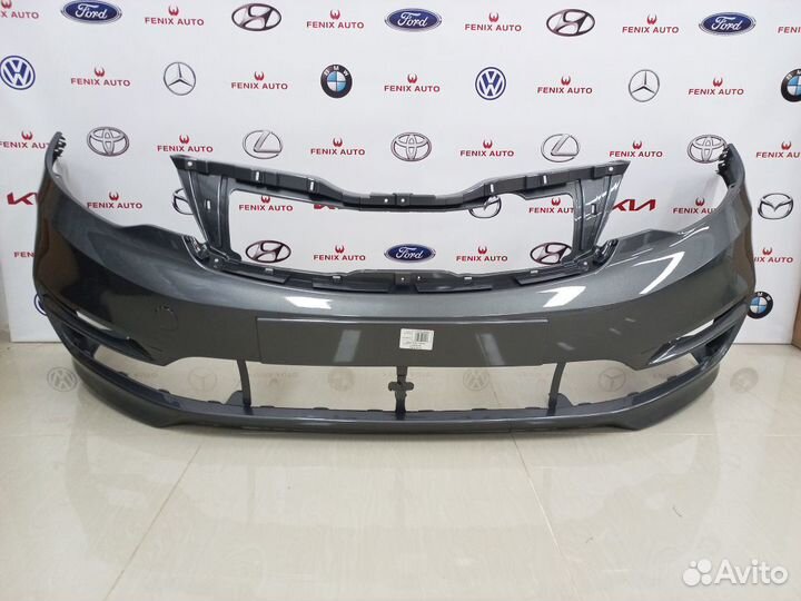 Бампер передний Kia Rio 3 рестайлинг Серый