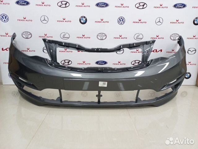 Бампер передний Kia Rio 3 рестайлинг Серый