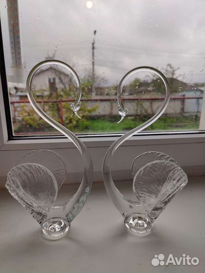 Лебедь хрустальный СССР 2шт