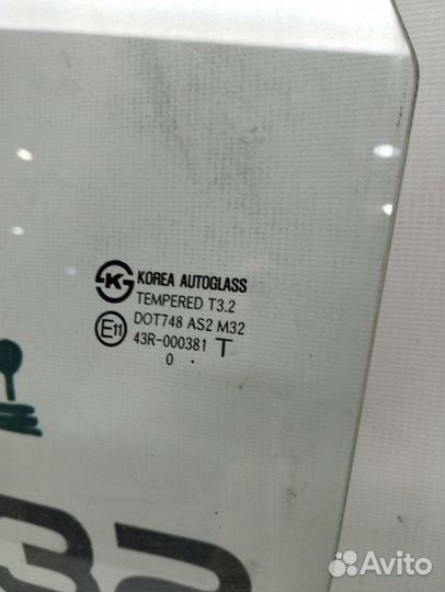 Стекло двери заднее левое Hyundai Solaris седан