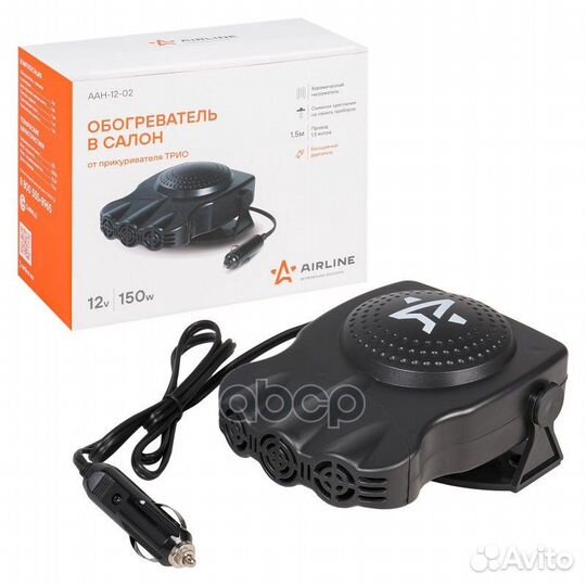 Тепловентилятор в прикуриватель 12V airline AAH