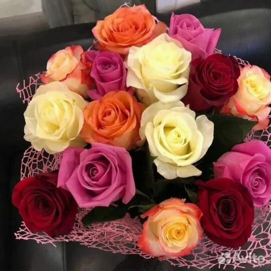 Букет 15 красных роз Цветы