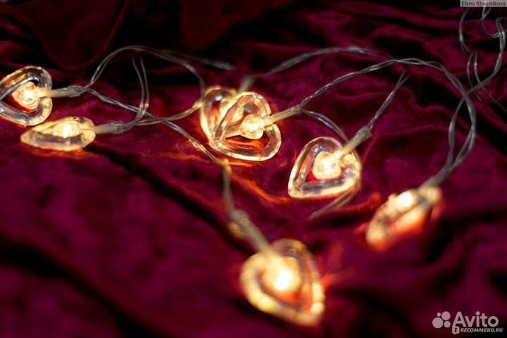 Гирлянда новогодняя сердечки