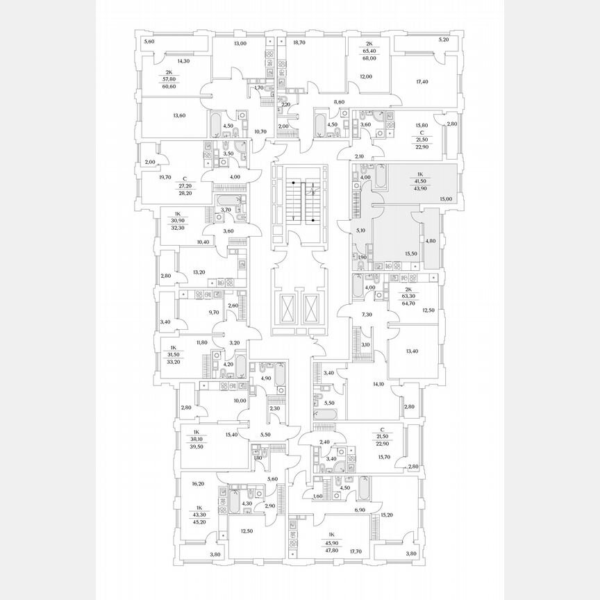 1-к. квартира, 43,7 м², 9/13 эт.