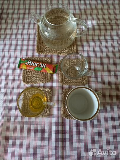 Салфетки, корзинки из джута