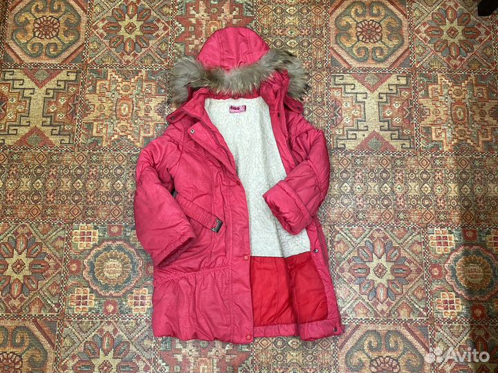 Пальто зимнее на девочку 128
