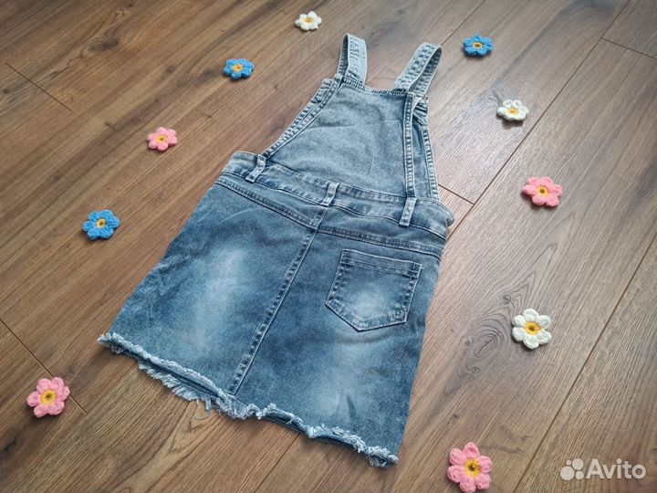 Сарафан для девочки 104 джинсовый