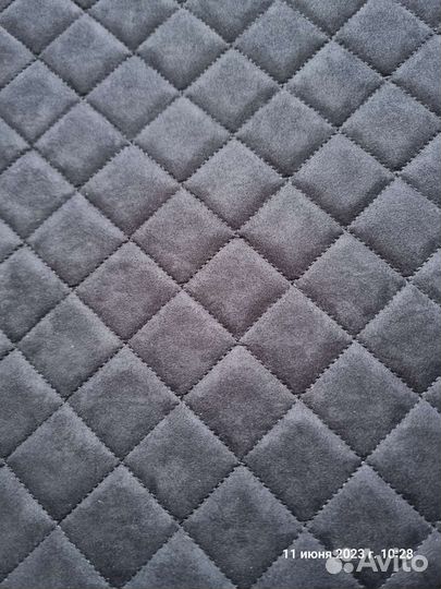 Стеганная алькантара на подкладе antislip силикон