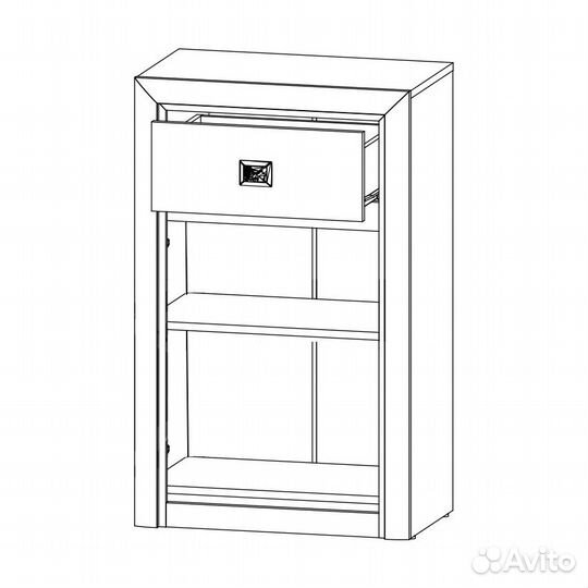 Тумба Коен KOM 1D1S ясень снежный/сосна натуральна