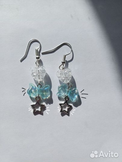 Сережки из бусин