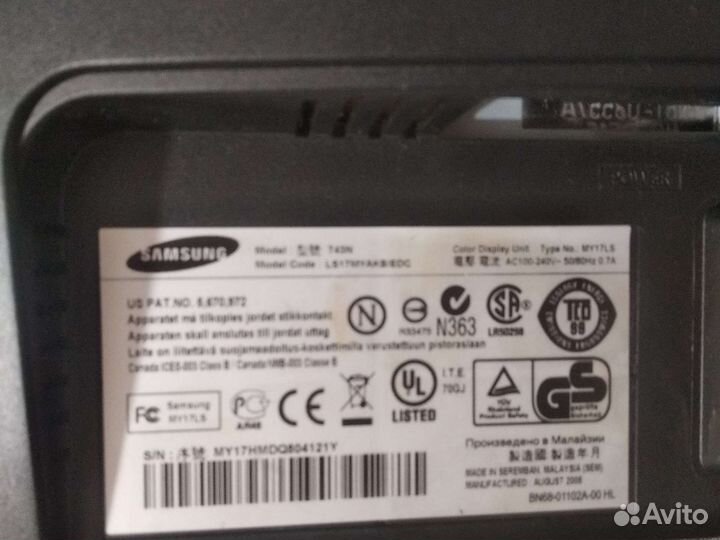 Монитор Samsung syncmaster 743 n