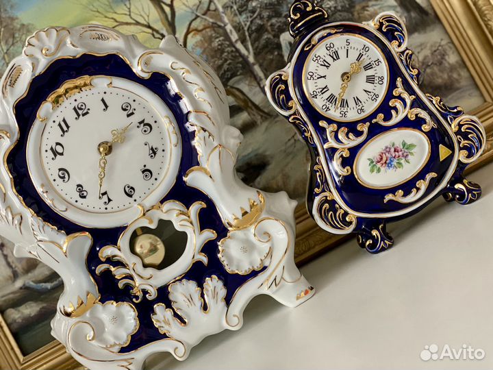 Часы Leander 32 см. Часы Royal Dux 25 см Bohemia