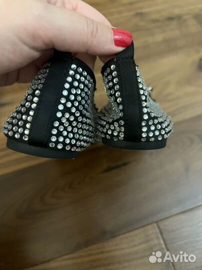 Балетки zara со стразами 36