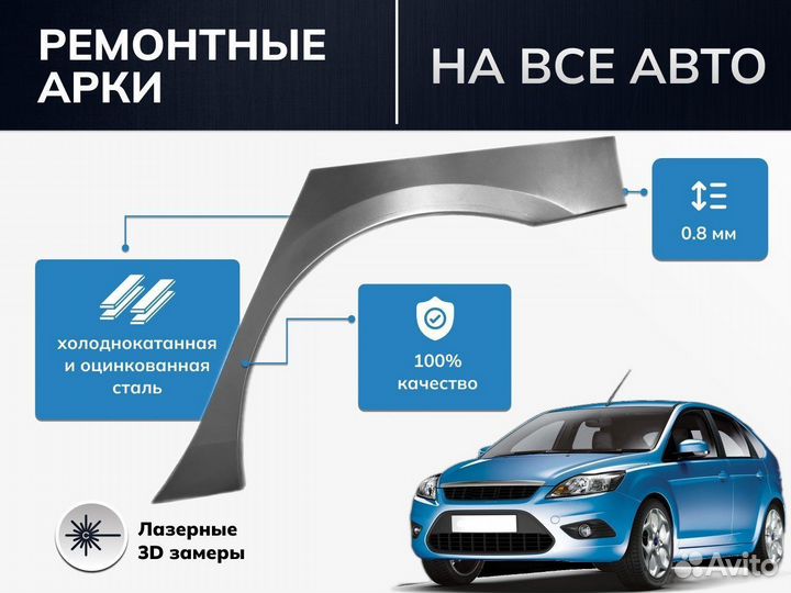 Арка ремонтная задняя Chevrolet aveo t250
