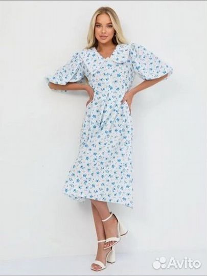 Платье женское с воротником