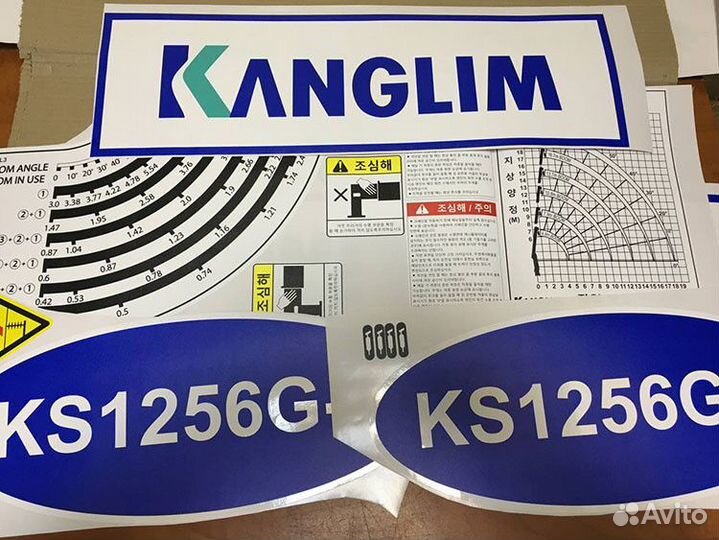 Комплект наклеек для манипулятора Kanglim 1256