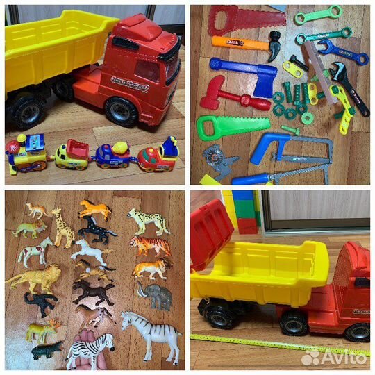 Игрушки Грузовик фигурки инструменты конструктор