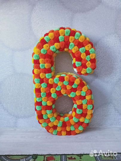 Объемная цифра 6