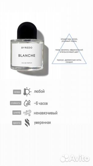 Духи Byredo blanche