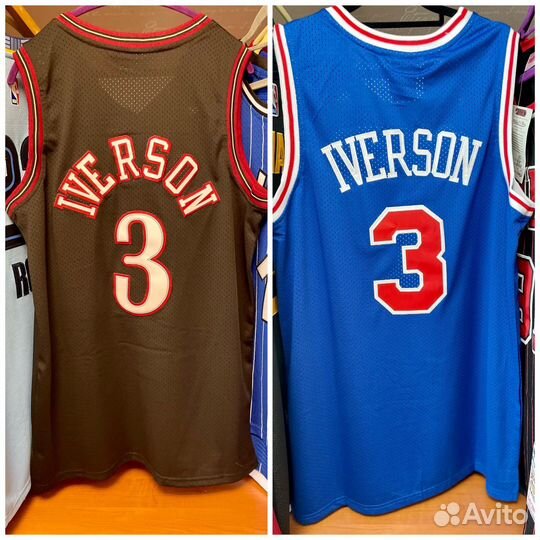 Баскетбольная джерси майка Iverson Reebok