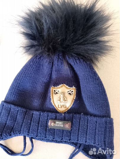 Шапка и варежки зима, осень 6 мес-1,5 г