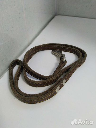 Поводок кожаный для крупной собаки