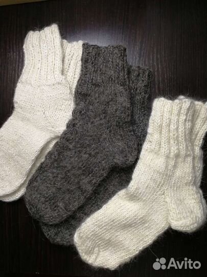 Носки шерстяные и пуховые вязаные