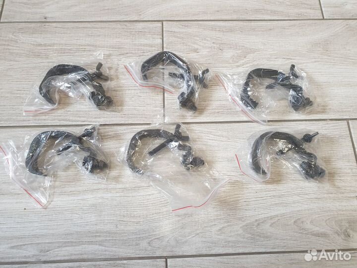 Комплект струбцин 6 шт для световых приборов