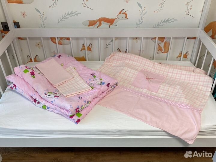 Детское одеяло и постельное белье лен