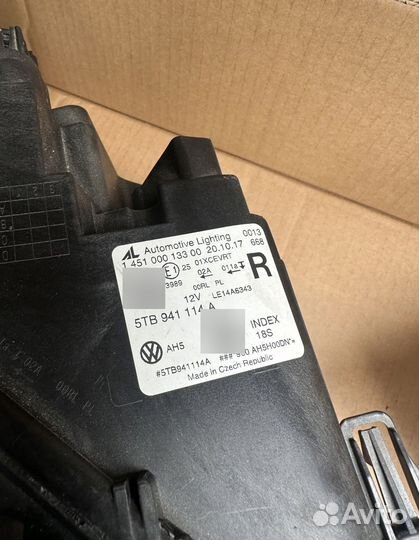 Volkswagen touran фара левая фарм правая фары