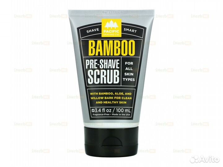 Скраб перед бритьем, бамбук, 100 мл (3,4 жидк. унц
